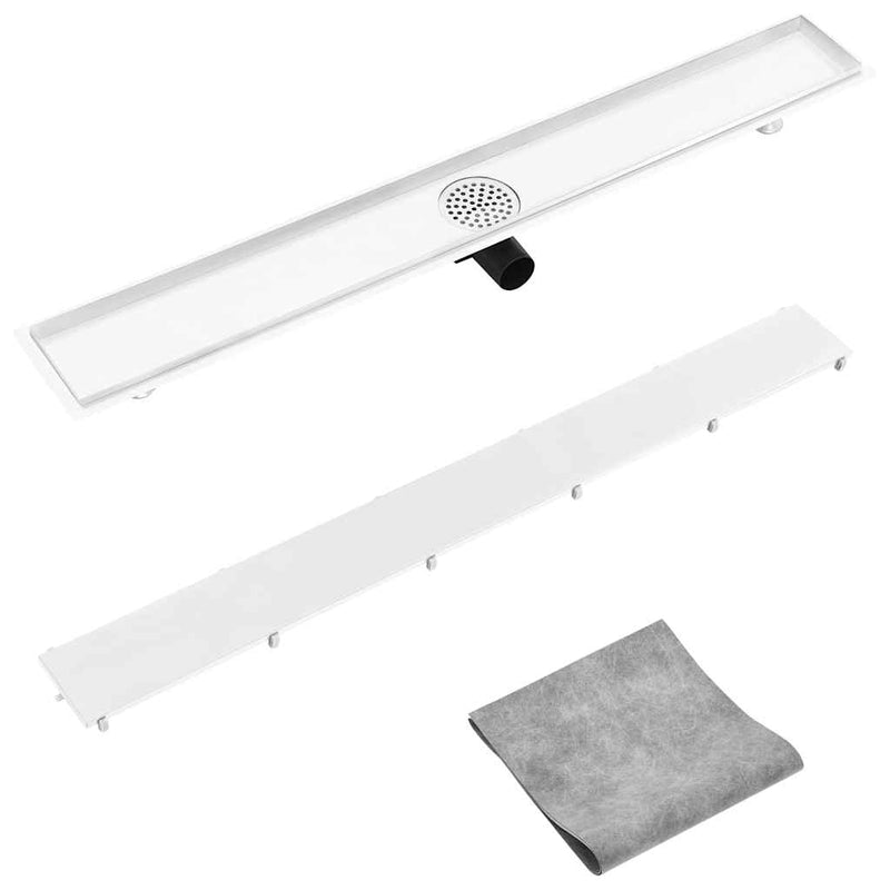 Afbeelding laden in galerijviewer, Vidaxl doucheafvoer met 2-in-1 deksel 103x14 cm roestvrij staal