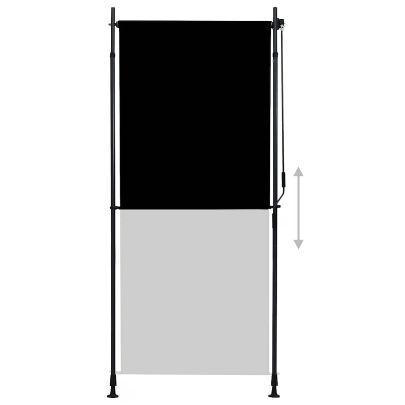Afbeelding laden in galerijviewer, Vidaxl rolgordijn voor buiten 100x270 cm antraciet