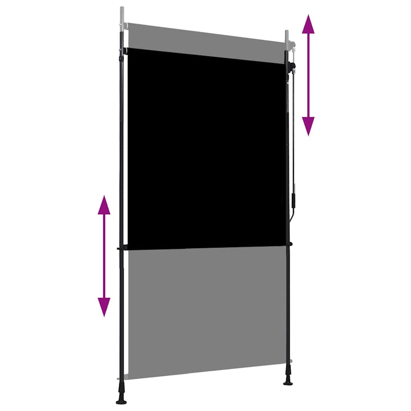 Afbeelding laden in galerijviewer, Vidaxl rolgordijn voor buiten 120x270 cm antraciet
