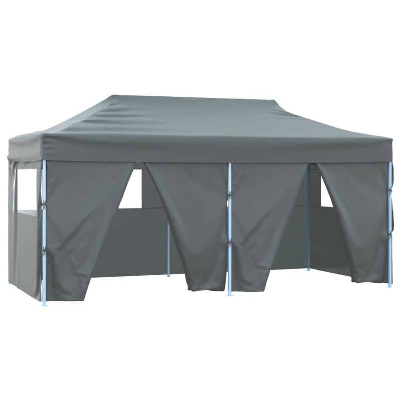 Afbeelding laden in galerijviewer, VidaXL Partytent met 4 zijwanden inklapbaar 3x6 m staal antraciet