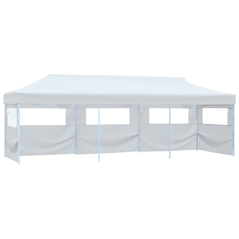 Afbeelding laden in galerijviewer, VidaXL Partytent pop-up met 5 zijwanden 3x9 m wit