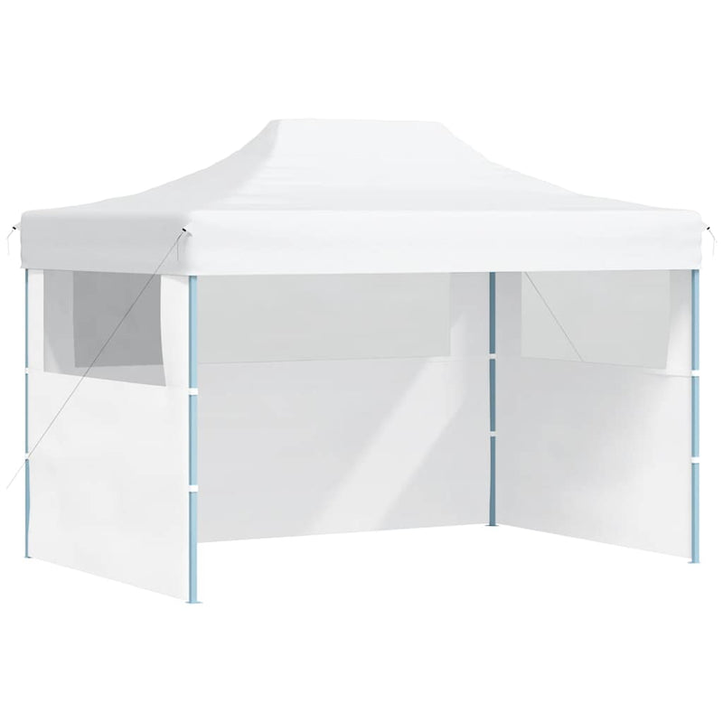 Afbeelding laden in galerijviewer, Vidaxl partytent met 3 zijwanden inklapbaar 280x410x315 cm staal wit