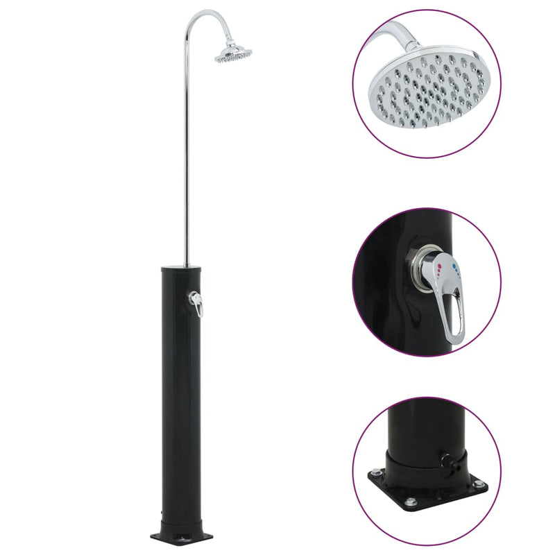 Afbeelding laden in galerijviewer, Vidaxl solardouche 20 l 214 cm zwart