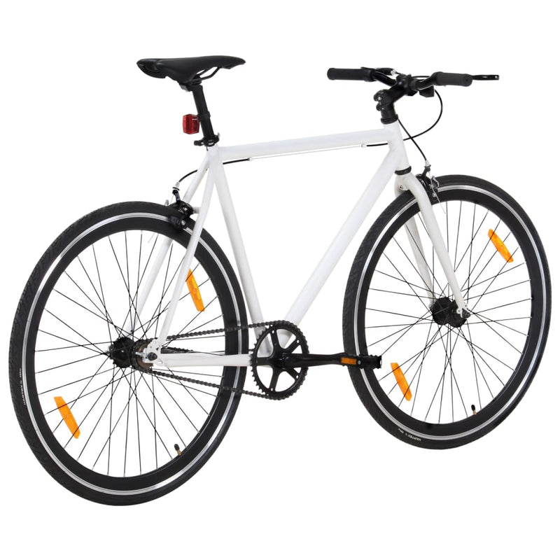 Afbeelding laden in galerijviewer, Vidaxl fiets met vaste versnelling 700 c 51 cm wit en zwart