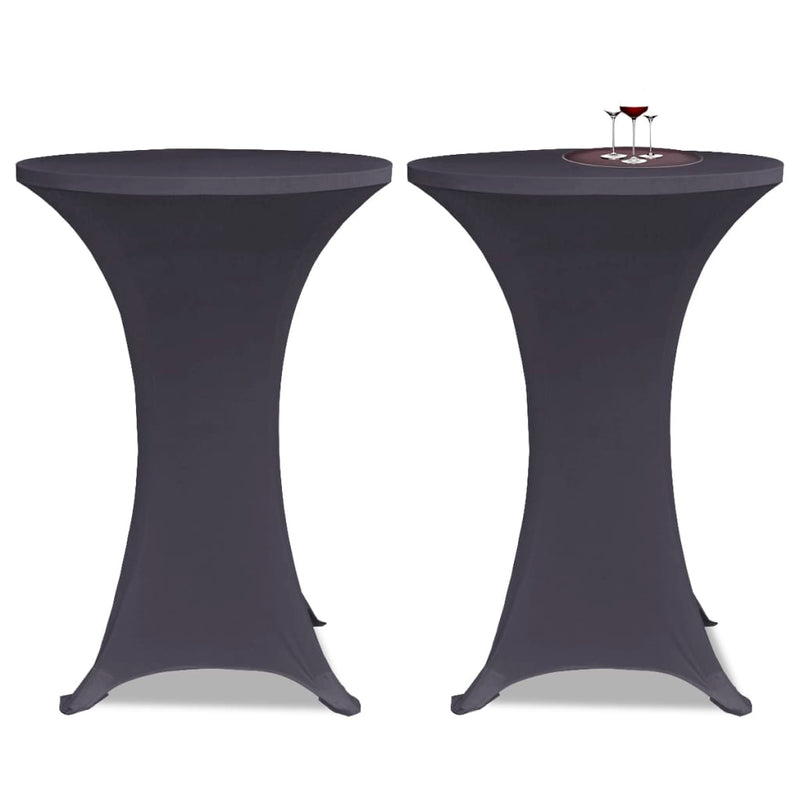 Afbeelding laden in galerijviewer, Vidaxl tafelhoes stretch 4 st 70 cm antraciet