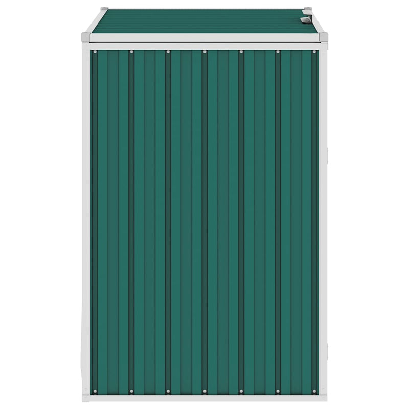 Afbeelding laden in galerijviewer, Vidaxl afvalbakberging 72x81x121 cm staal groen