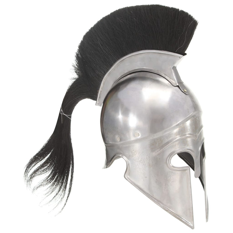 Afbeelding laden in galerijviewer, Vidaxl soldatenhelm grieks replica larp staal zilverkleurig