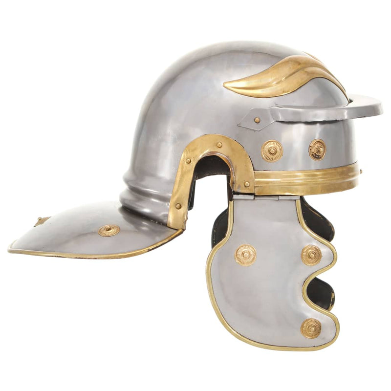 Afbeelding laden in galerijviewer, Vidaxl soldatenhelm romeins replica staal zilverkleurig