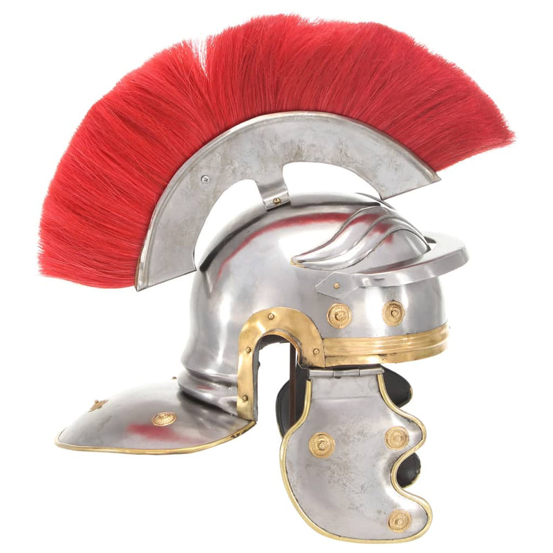 Afbeelding laden in galerijviewer, Vidaxl soldatenhelm romeins replica staal zilverkleurig