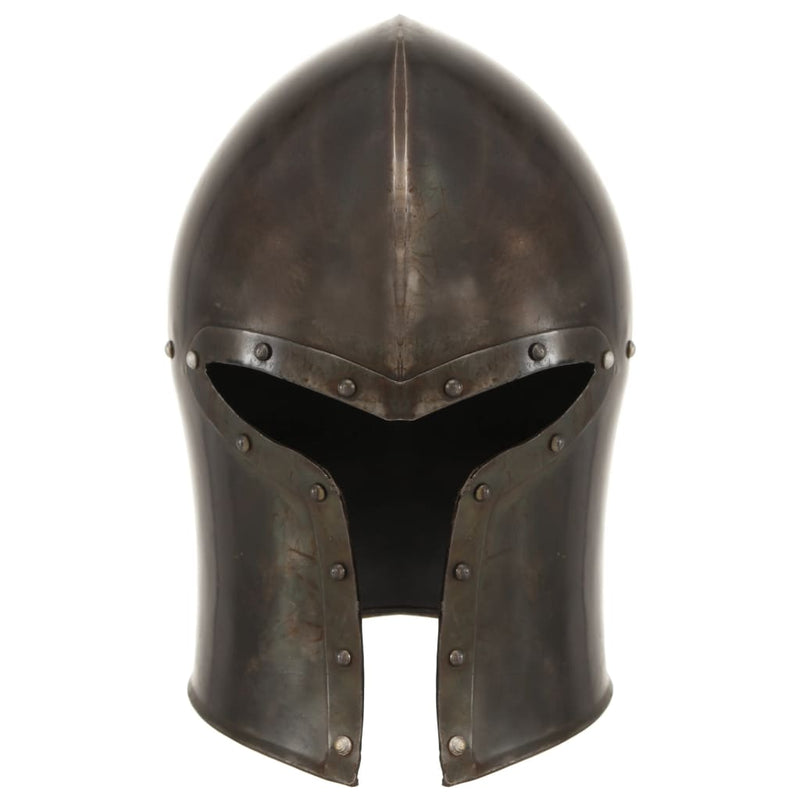 Afbeelding laden in galerijviewer, Vidaxl ridderhelm middeleeuws replica larp staal zilverkleurig