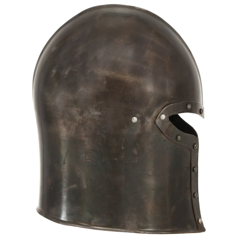 Afbeelding laden in galerijviewer, Vidaxl ridderhelm middeleeuws replica larp staal zilverkleurig