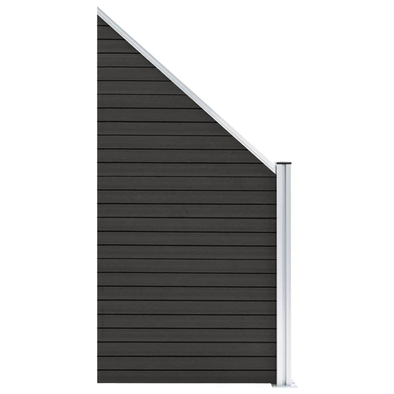 Afbeelding laden in galerijviewer, Vidaxl schuttingpaneel 95x(105-180) cm hkc grijs