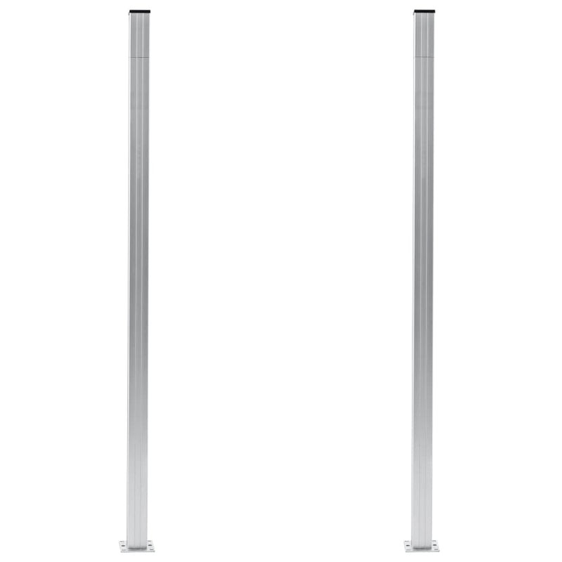 Afbeelding laden in galerijviewer, Vidaxl schuttingpalen 2 st 185 cm aluminium