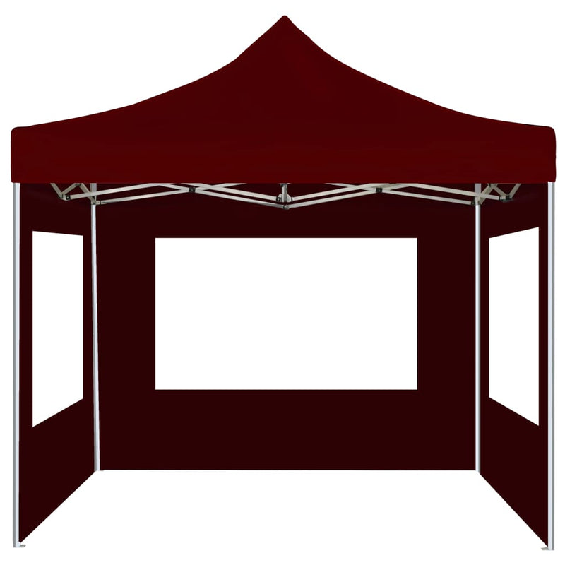 Afbeelding laden in galerijviewer, Vidaxl partytent inklapbaar met wanden 2x2 m aluminium bordeauxrood
