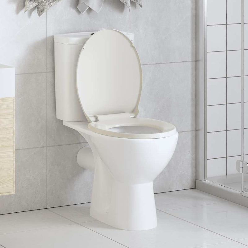 Afbeelding laden in galerijviewer, Vidaxl toiletbril soft-close ovaal lichtgrijs