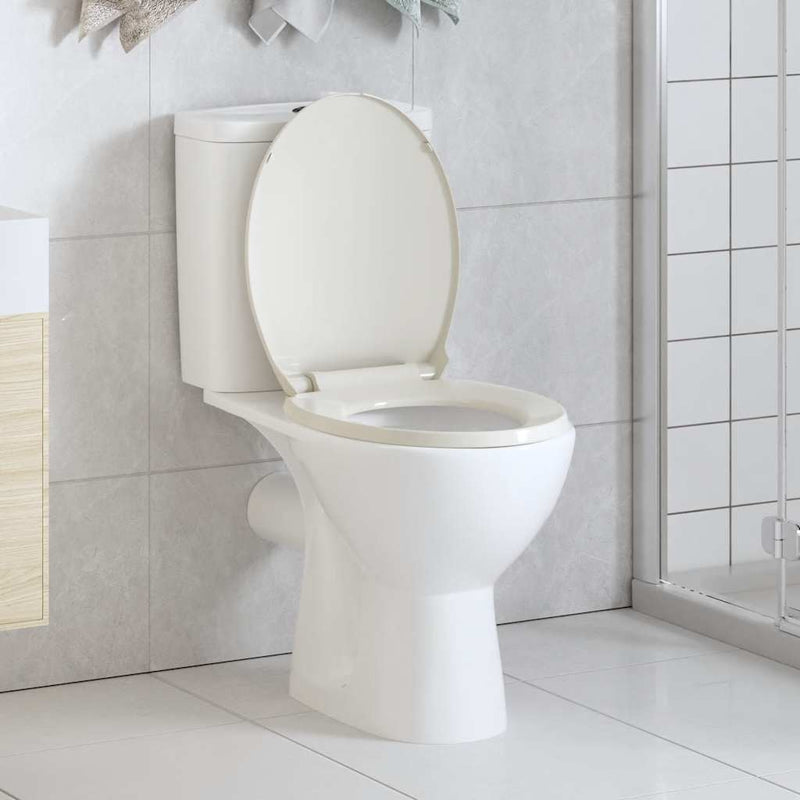 Afbeelding laden in galerijviewer, Vidaxl toiletbril soft-close en quick-release ovaal lichtgrijs