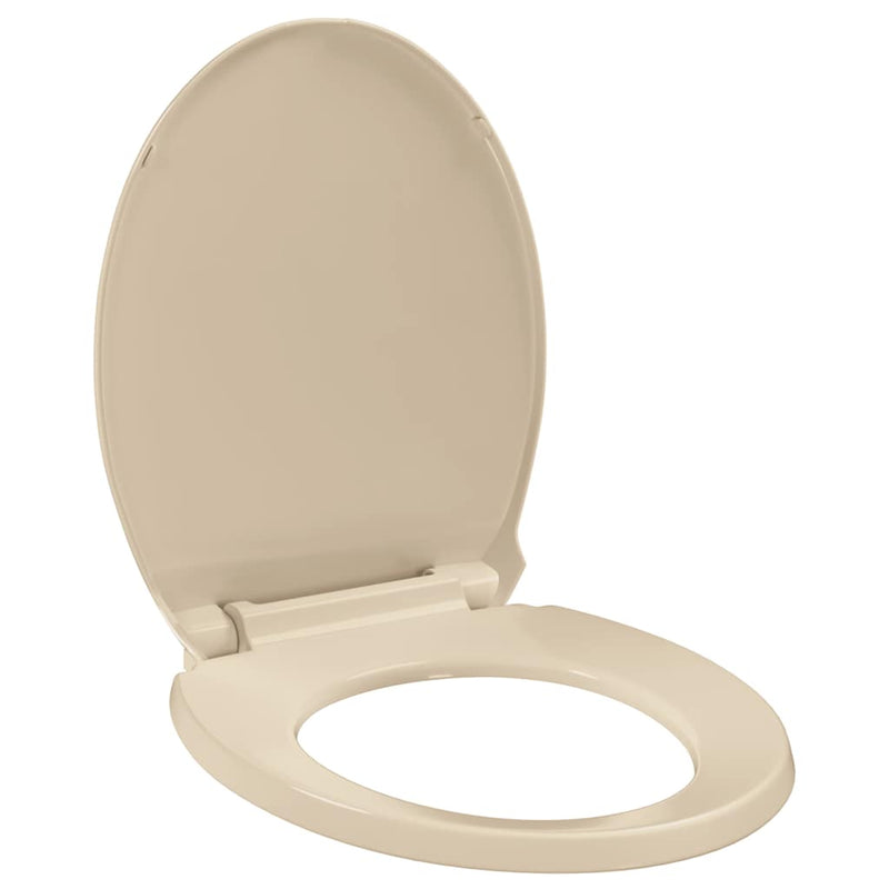 Afbeelding laden in galerijviewer, Vidaxl toiletbril soft-close ovaal beige