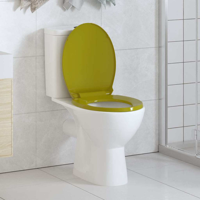 Afbeelding laden in galerijviewer, Vidaxl toiletbril soft-close ovaal groen