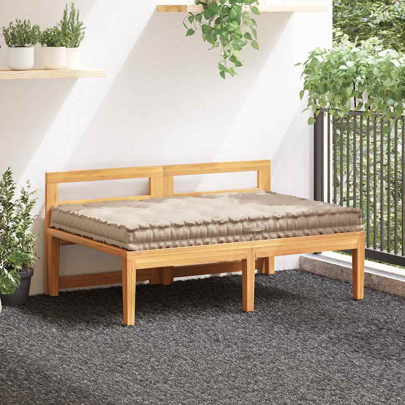 Afbeelding laden in galerijviewer, Vidaxl palletvloerkussen 120x80x10 cm katoen beige