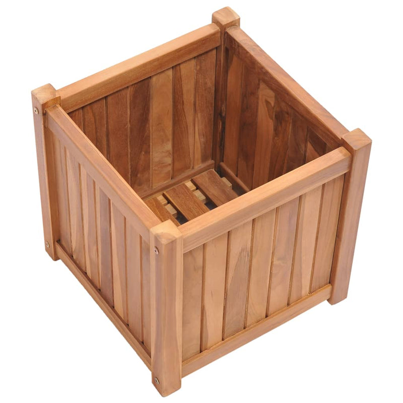 Afbeelding laden in galerijviewer, Vidaxl plantenbak verhoogd 40x40x40 cm massief teakhout