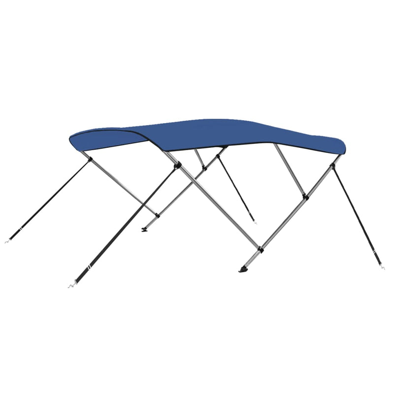 Afbeelding laden in galerijviewer, Vidaxl biminitop 3-boogs 183x180x137 cm blauw