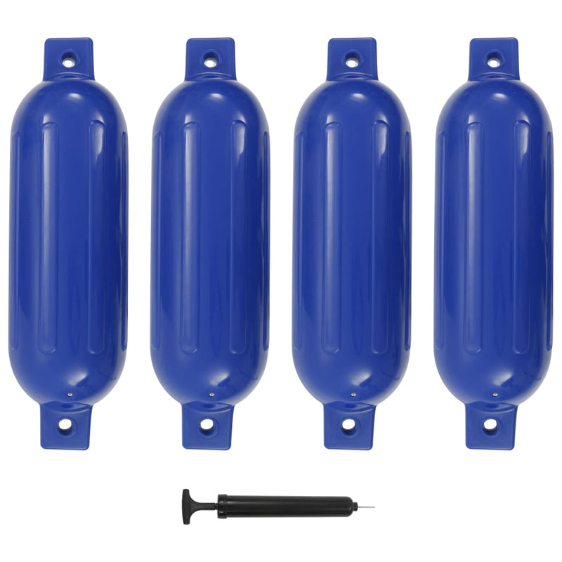 Afbeelding laden in galerijviewer, Vidaxl bootstootkussens 4 st 51x14 cm pvc blauw
