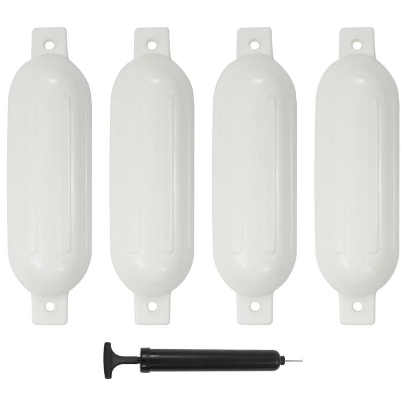 Afbeelding laden in galerijviewer, Vidaxl bootstootkussens 4 st 51x14 cm pvc wit