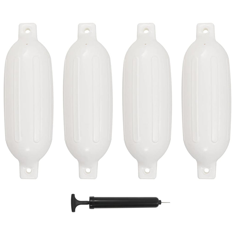 Afbeelding laden in galerijviewer, Vidaxl bootstootkussens 4 st 58,5x16,5 cm pvc wit