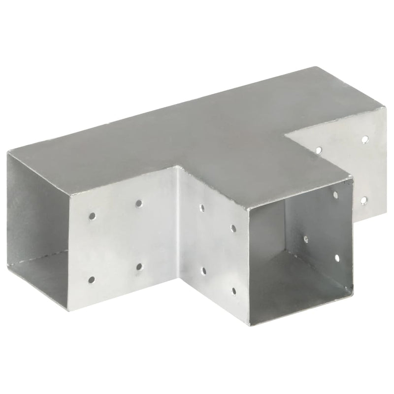 Afbeelding laden in galerijviewer, Vidaxl paalverbinding t-vorm 101x101 mm gegalvaniseerd metaal