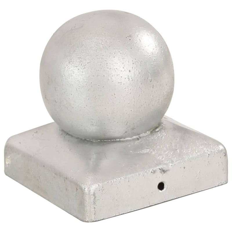 Afbeelding laden in galerijviewer, Vidaxl paalkappen 6 st bol 71x71 mm gegalvaniseerd metaal