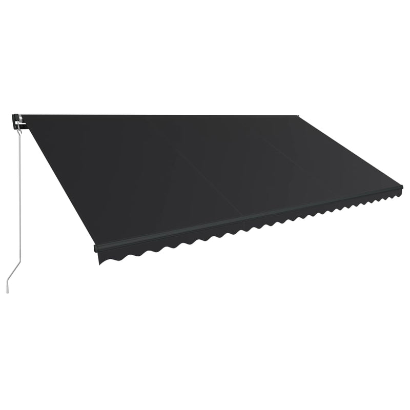 Afbeelding laden in galerijviewer, VidaXL Luifel handmatig uittrekbaar met LED 600x300 cm antraciet