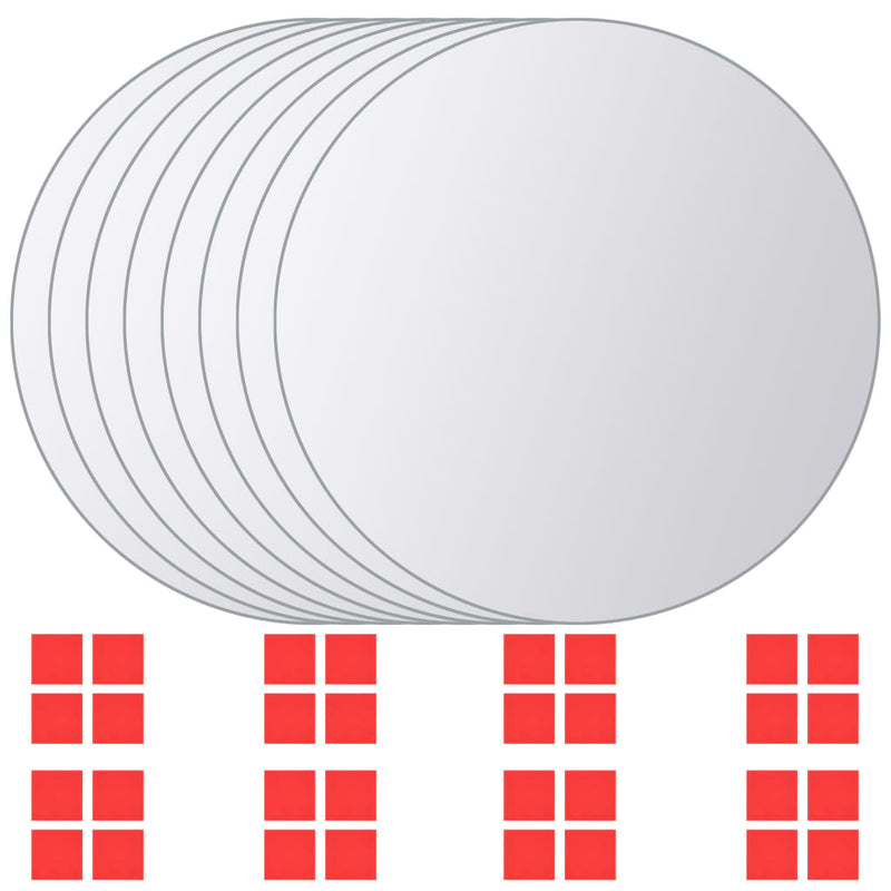 Afbeelding laden in galerijviewer, Vidaxl 16 st spiegeltegels rond glas