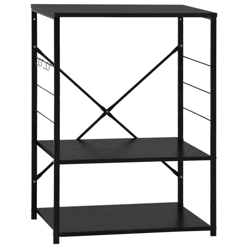 Afbeelding laden in galerijviewer, Vidaxl magnetronkast 60x39,6x79,5 cm bewerkt hout zwart