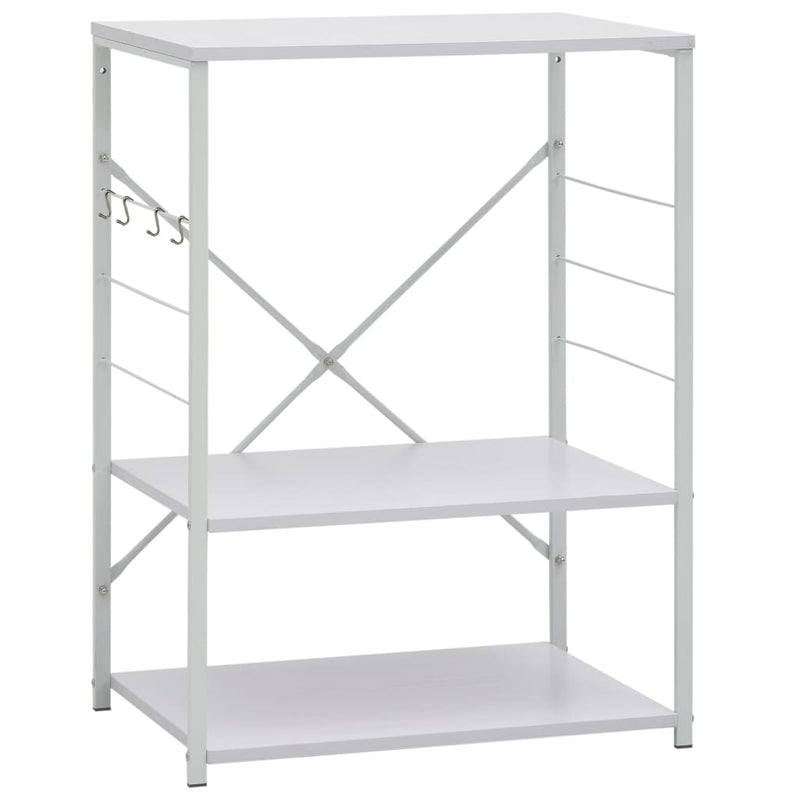 Afbeelding laden in galerijviewer, Vidaxl magnetronkast 60x39,6x79,5 cm bewerkt hout wit