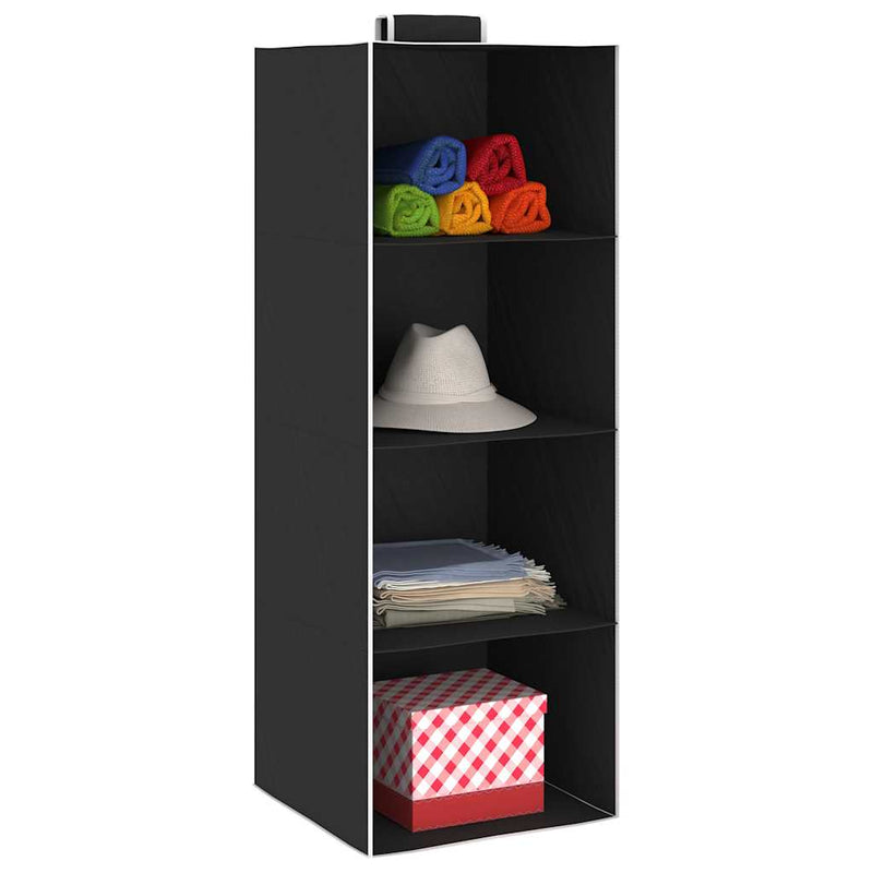 Afbeelding laden in galerijviewer, Vidaxl kledingorganisers hangend 2 st met 4 schappen stof