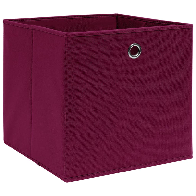Afbeelding laden in galerijviewer, Vidaxl opbergboxen 10 st 32x32x32 cm stof donkerrood