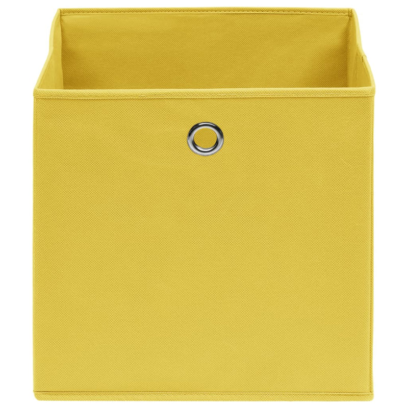 Afbeelding laden in galerijviewer, Vidaxl opbergboxen 4 st 32x32x32 cm stof geel