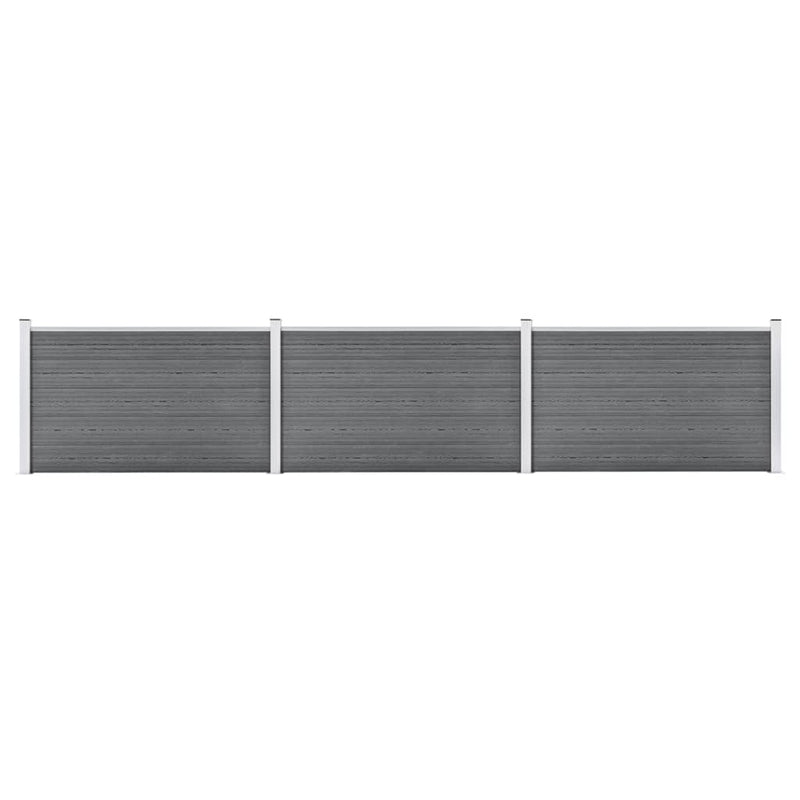 Afbeelding laden in galerijviewer, VidaXL Schutting 526x106 cm HKC grijs
