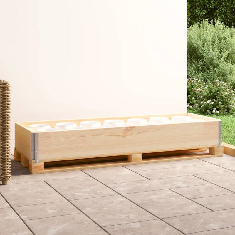 Afbeelding laden in galerijviewer, Vidaxl palletopzetrand 50x150 cm massief grenenhout
