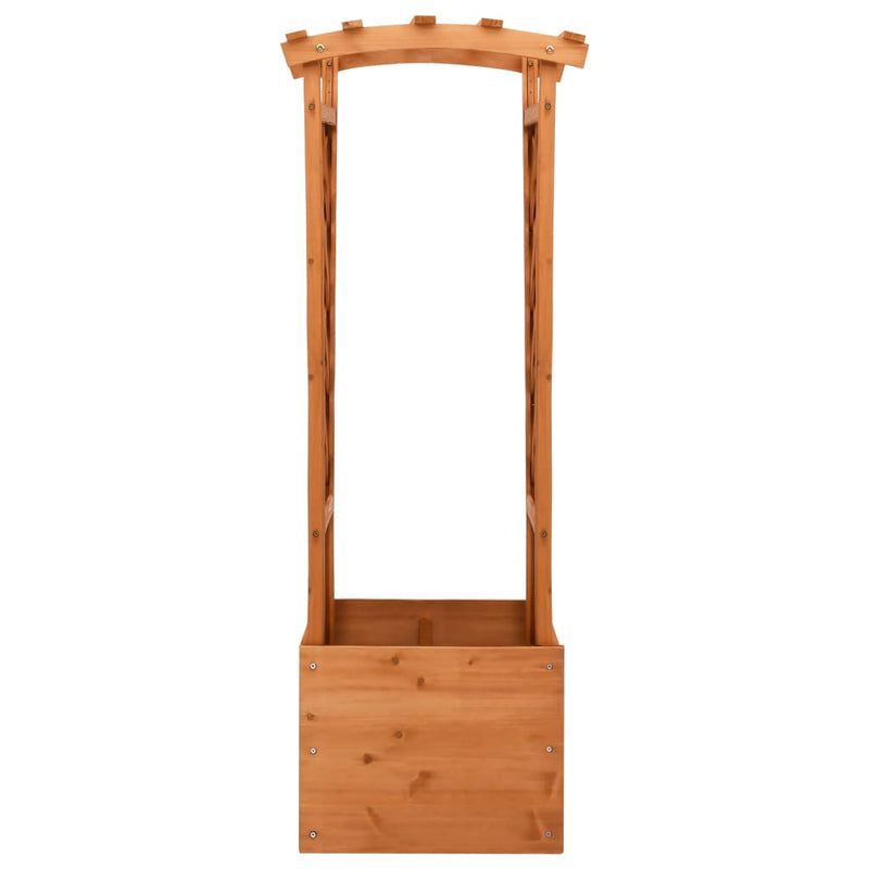Afbeelding laden in galerijviewer, Vidaxl latwerkplantenbak met boog 49x39x130 cm vurenhout