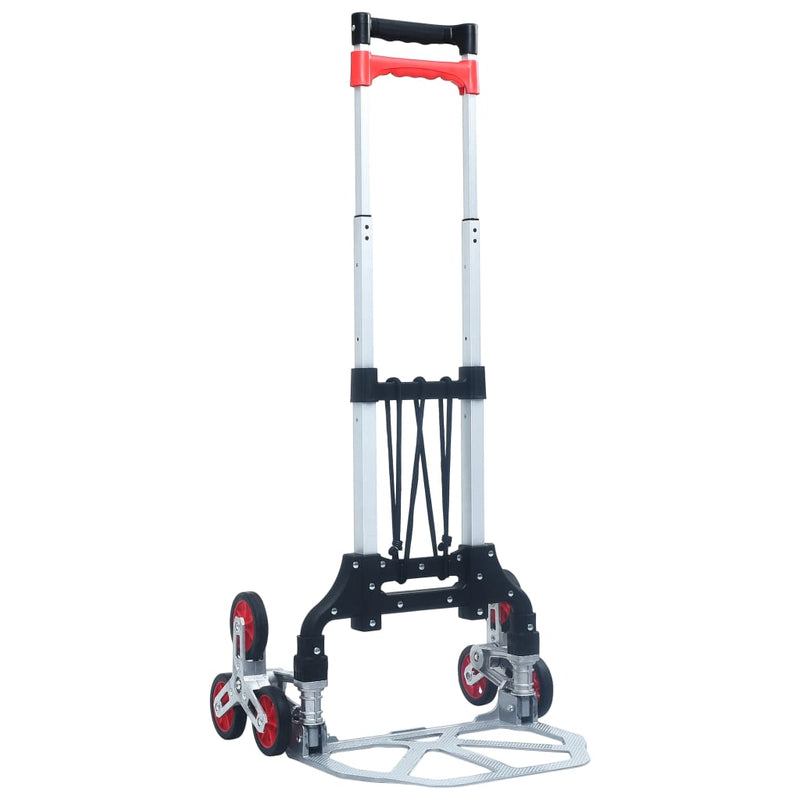 Afbeelding laden in galerijviewer, Vidaxl traptrolley inklapbaar 70 kg aluminium zilverkleurig