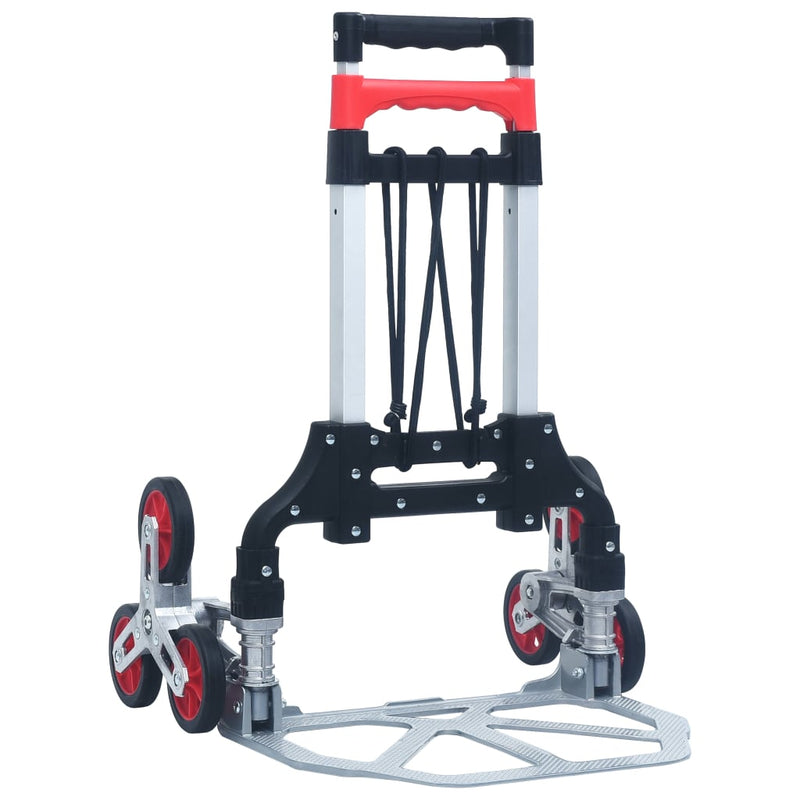 Afbeelding laden in galerijviewer, Vidaxl traptrolley inklapbaar 70 kg aluminium zilverkleurig