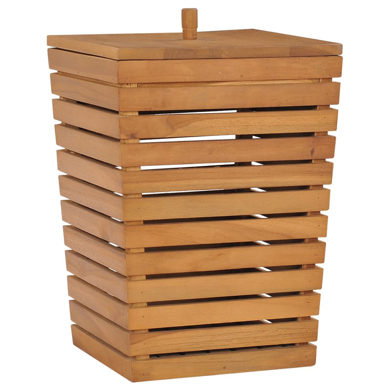 Afbeelding laden in galerijviewer, Vidaxl wasmand 30x30x45 cm massief teakhout