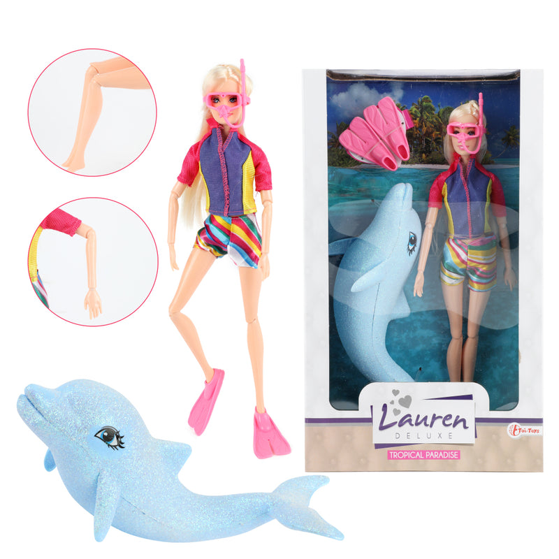 Afbeelding laden in galerijviewer, Toi-toys lauren tienerpop met dolfijn