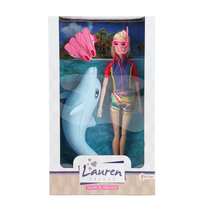 Afbeelding laden in galerijviewer, Toi-toys lauren tienerpop met dolfijn