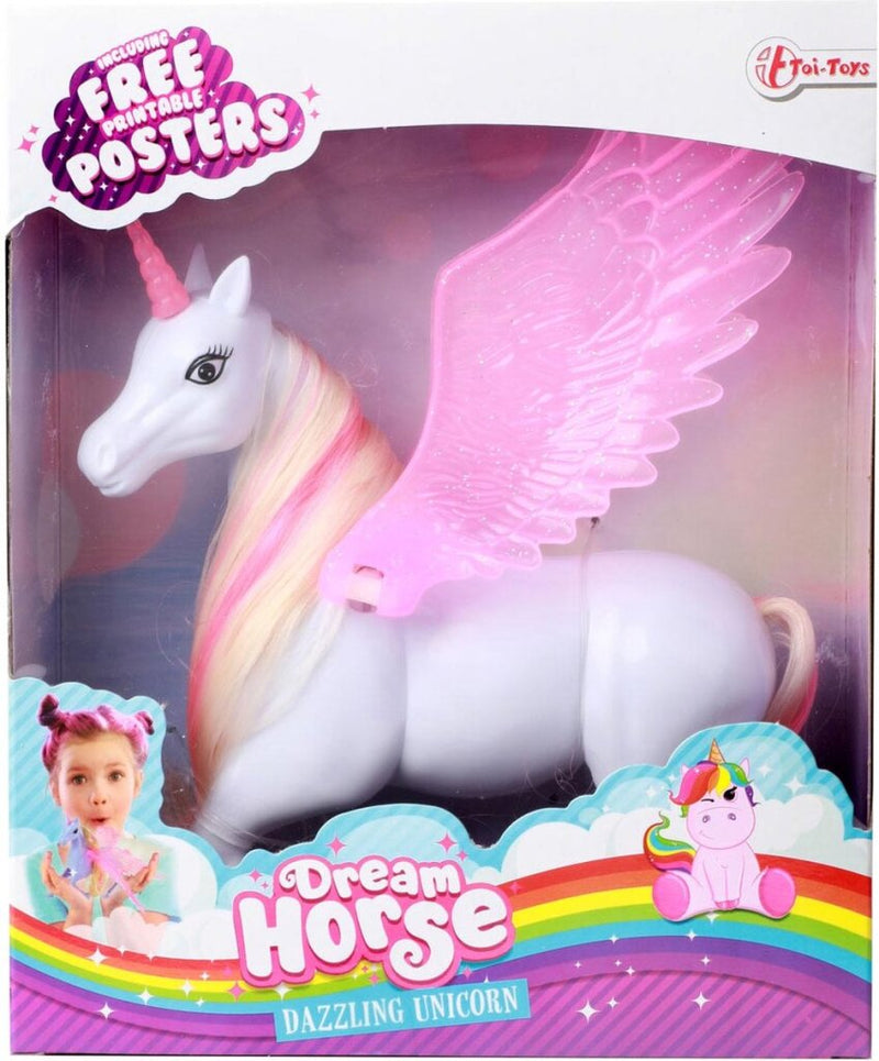 Afbeelding laden in galerijviewer, Toi-toys dream horse eenhoorn speelfiguur met beweegbare vleugels