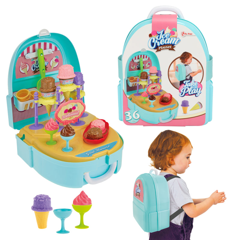 Afbeelding laden in galerijviewer, Toi-toys toi toys speelset ijsjes in rugzak