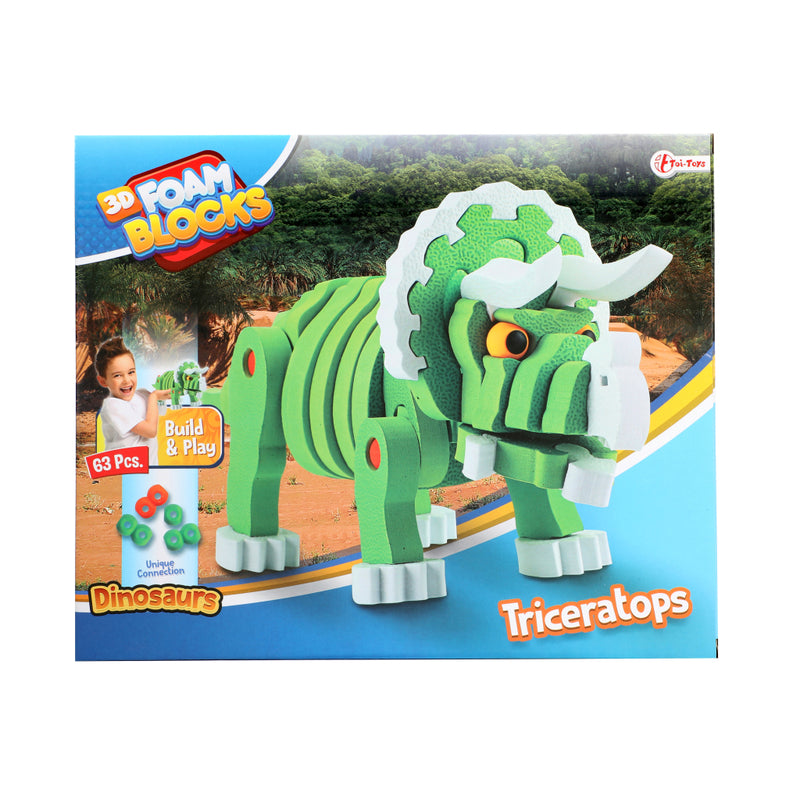 Afbeelding laden in galerijviewer, Toi-toys knutselpuzzel tricera junior 25,8 cm groen 59-delig