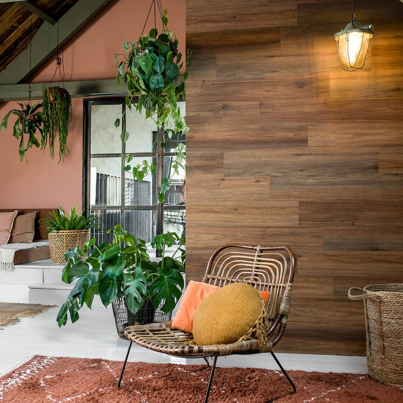 Afbeelding laden in galerijviewer, WallArt WallArt Planken hout-look natuurlijk eikenhout zadelbruin