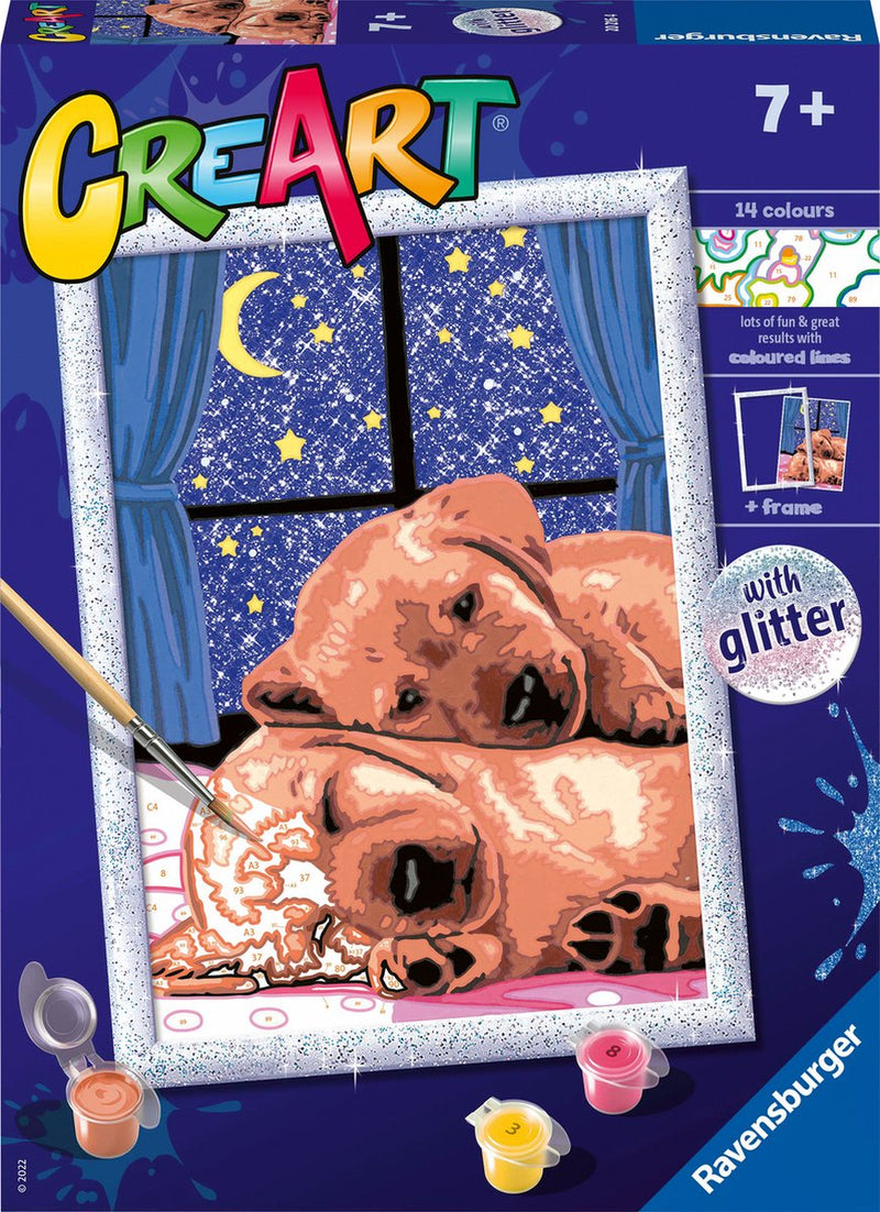 Afbeelding laden in galerijviewer, Ravensburger creart sleep well! - schilderen op nummer voor kinderen